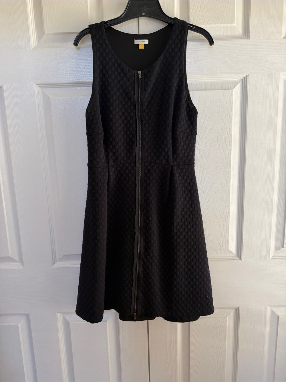 Anthropologie classic Sleeveless Black Zip-Front Dress